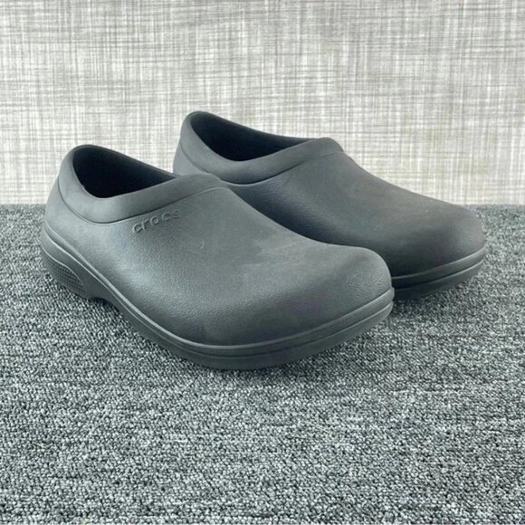 Crocs Adult M8/W10 black slip resistant dual crocs comfort shoes s2210 - Picture 1 of 10